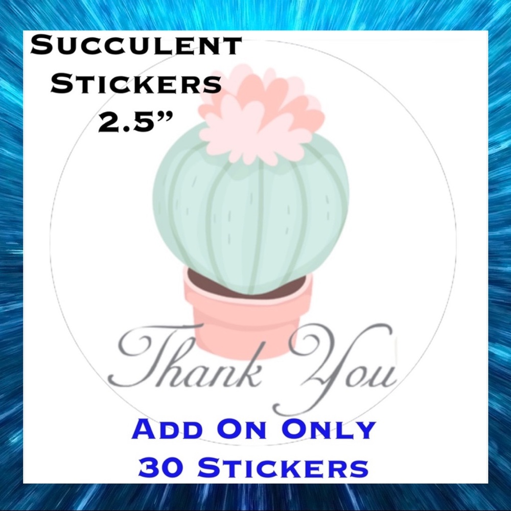 60 2.5” Succulent Stickers Add On Only CLEARANCE - Picture 5 of 6